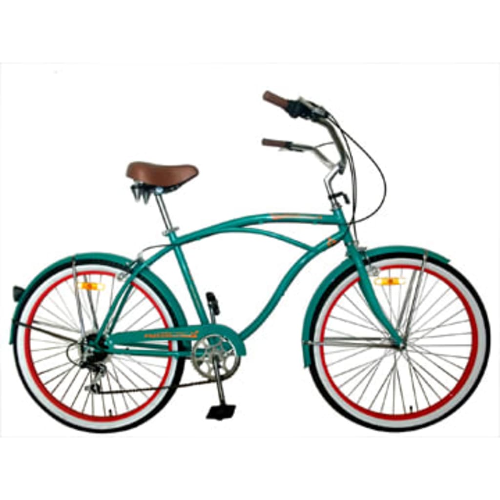 Beachcruiser Hurricane 26" Groen Met 6 Versnellingen