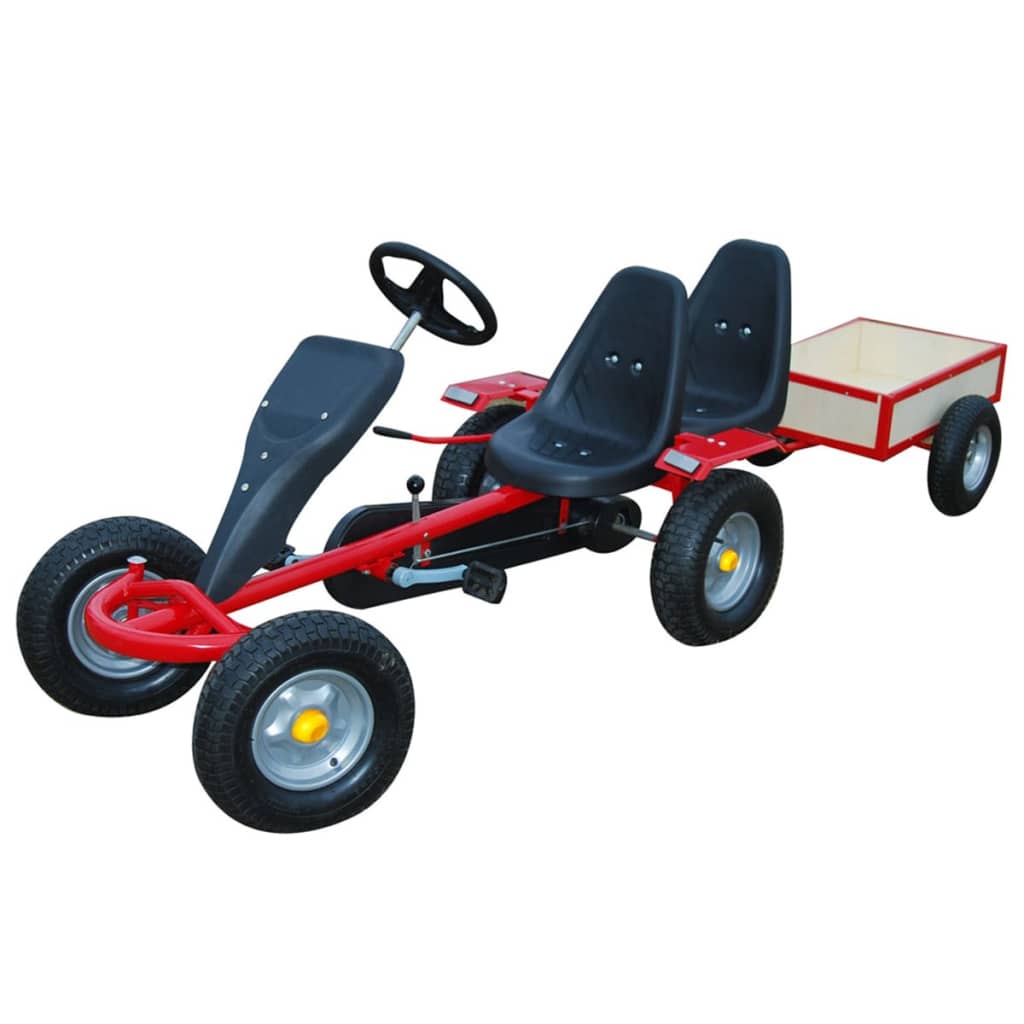 Skelter Rood Met Extra Zitje En Aanhanger