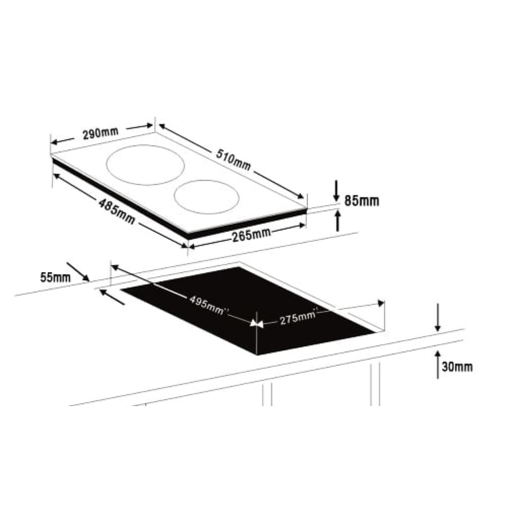 Inductie Kookplaat Ki-2029 2-Zones