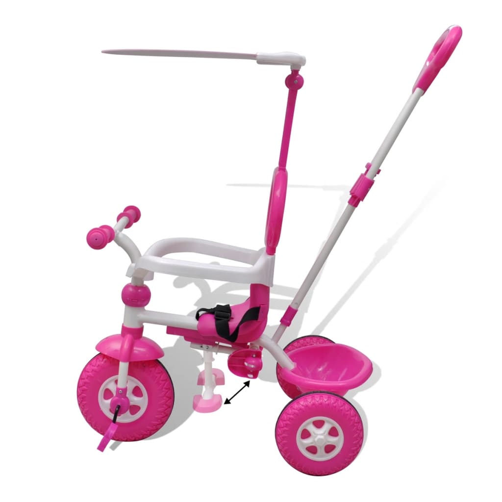 Kinder Driewieler Roze-Wit