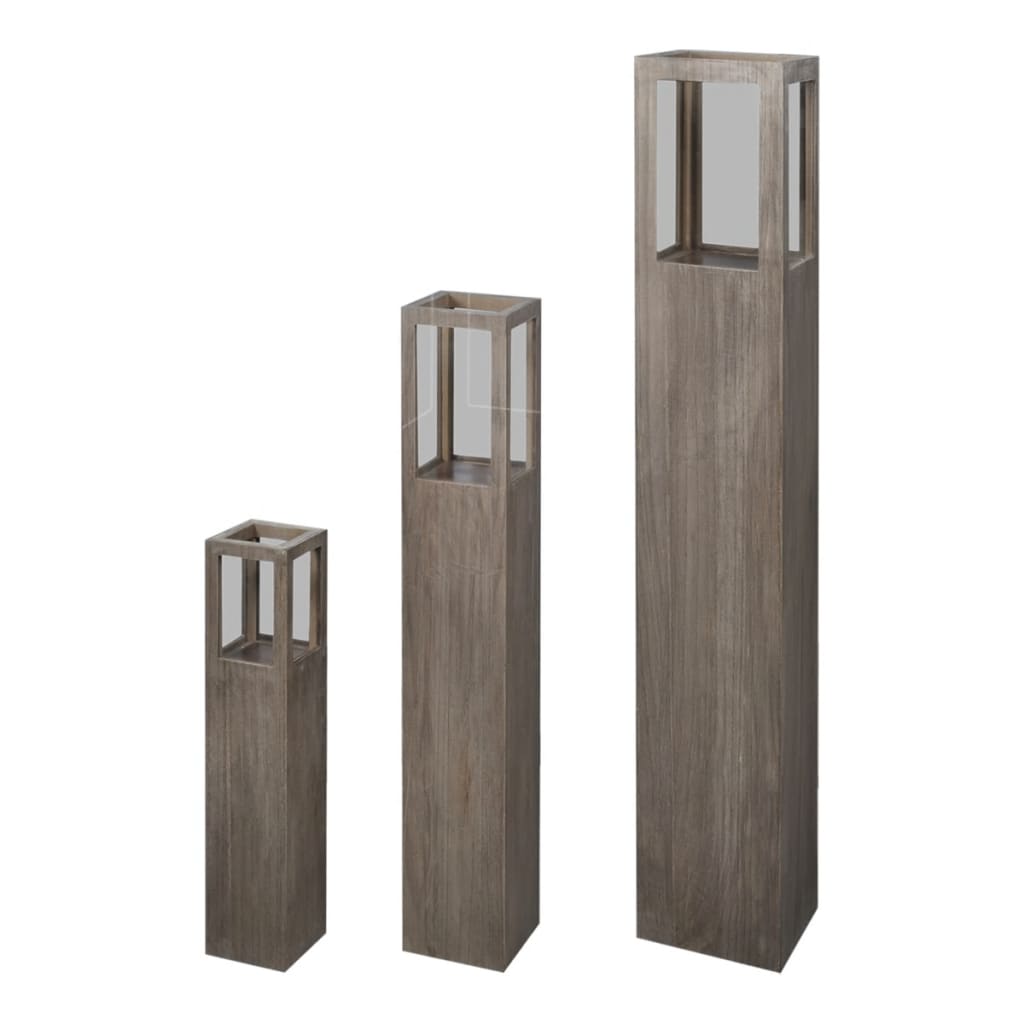 Kandelaar Hout (3 Stuks)