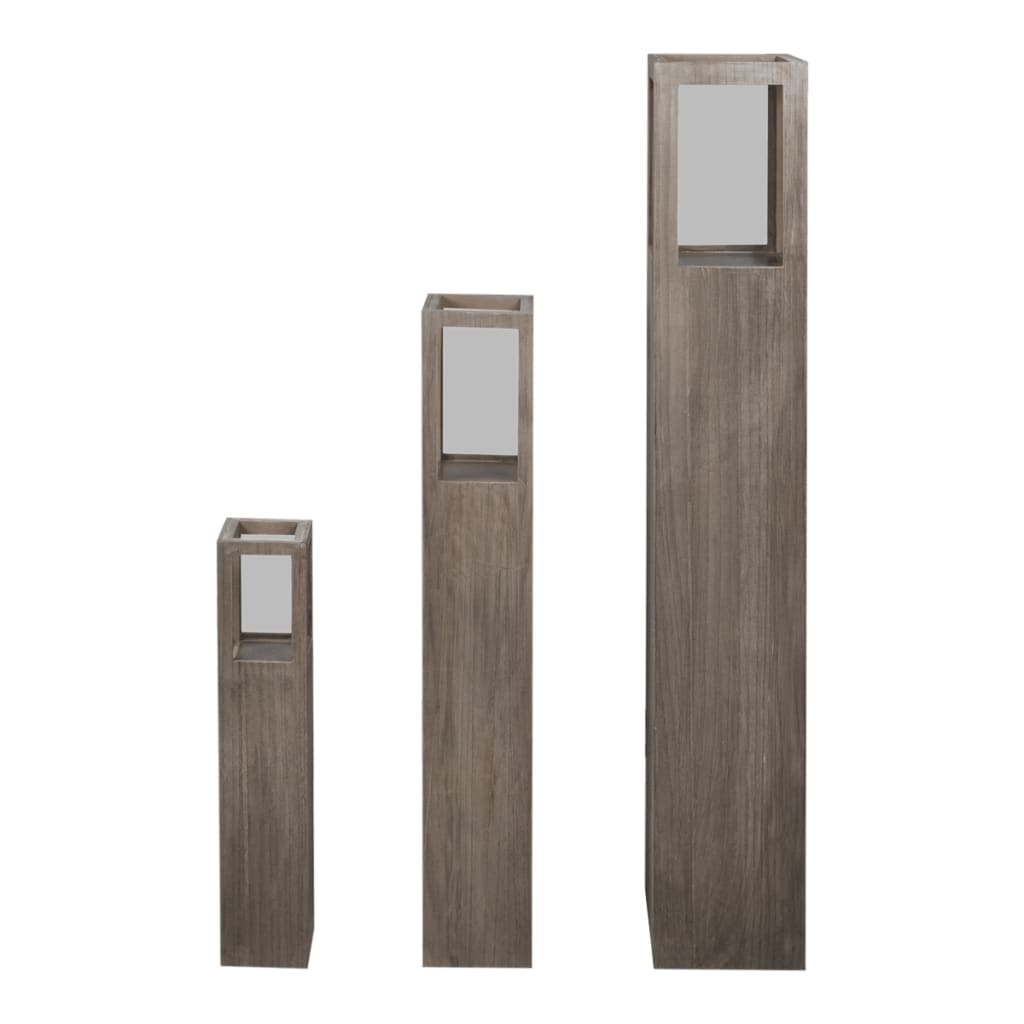 Kandelaar Hout (3 Stuks)