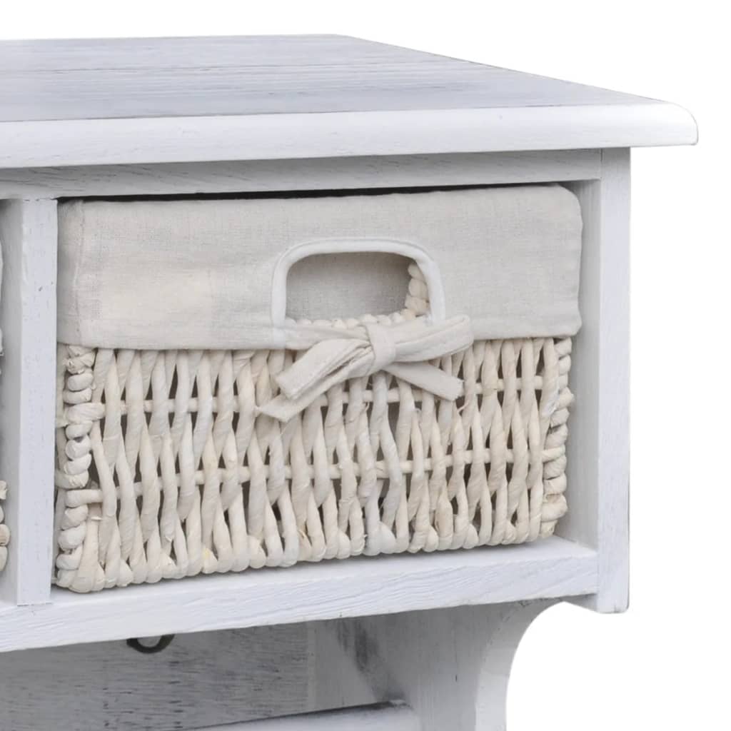Wandschap 60X23,5X33 Cm Paulowniahout Wit