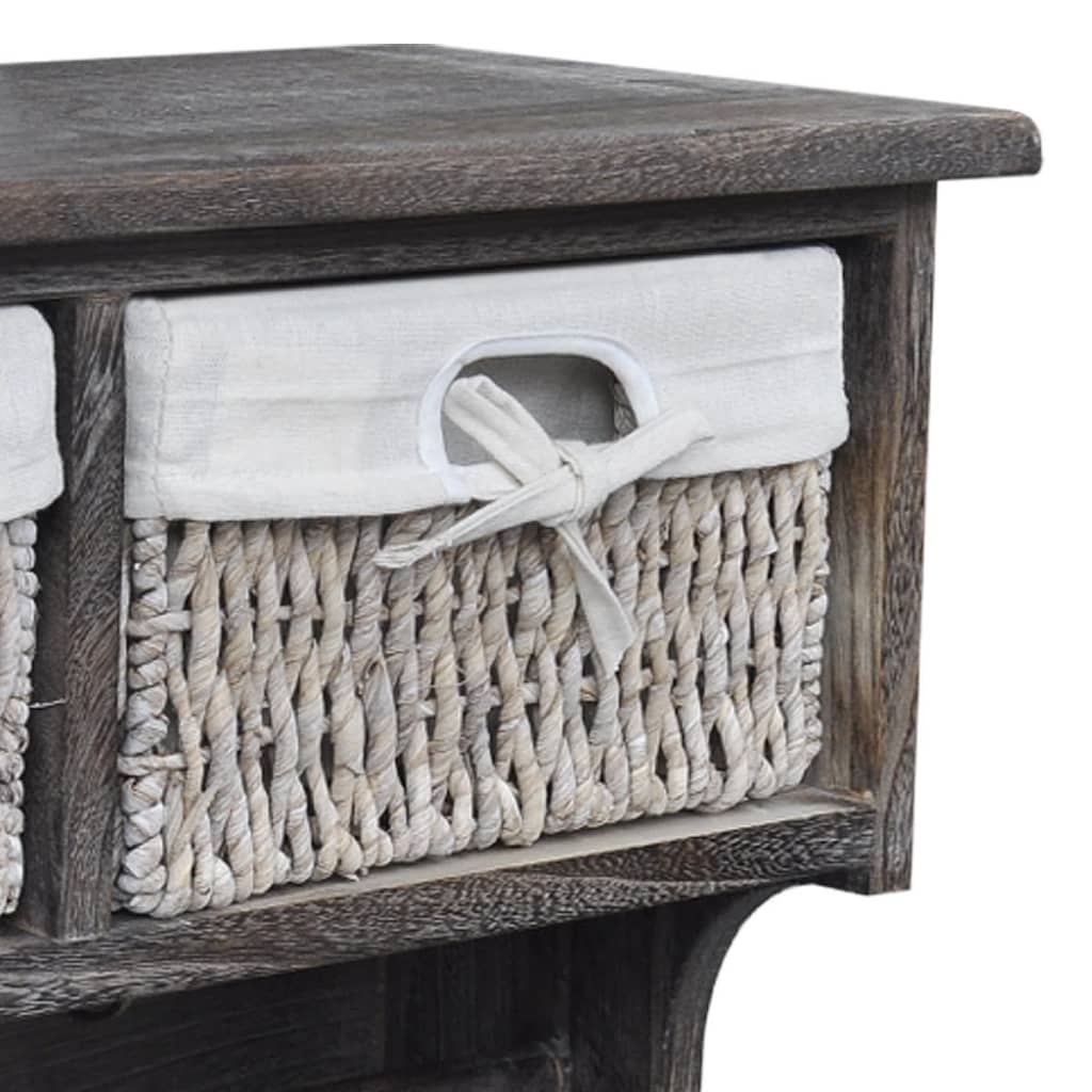 Wandschap 60X23,5X33 Cm Paulowniahout Bruin