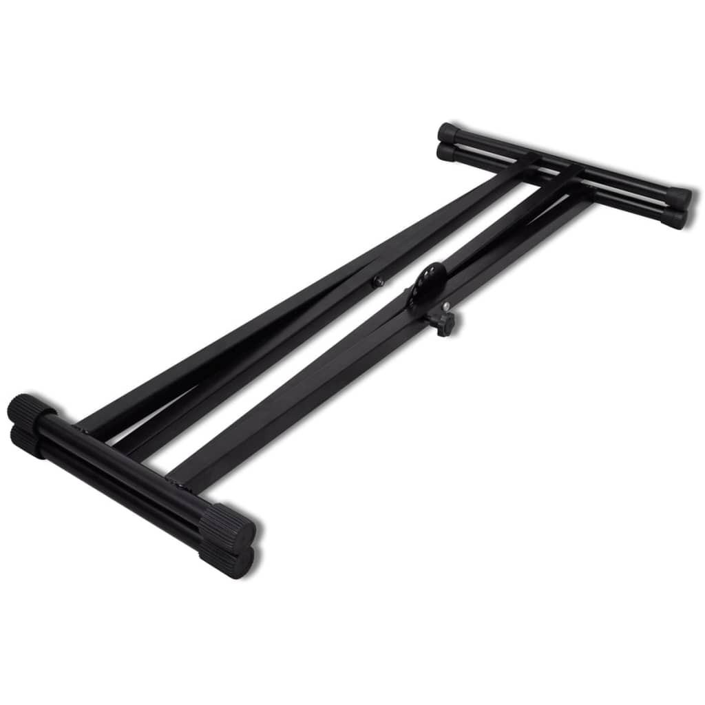 Verstelbare Keyboardstandaard Dubbel X-Frame
