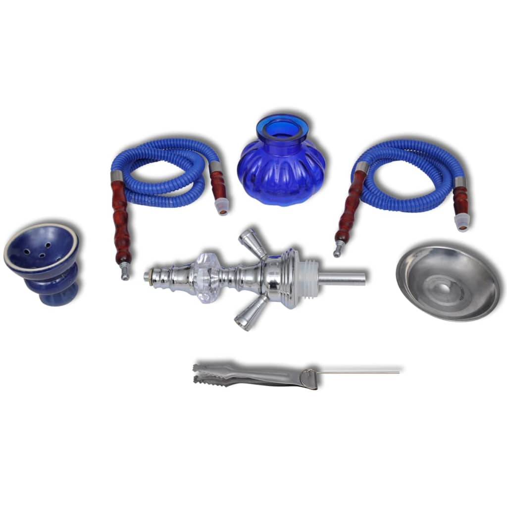 Waterpijp Shisha Met 2 Slangen Blauw