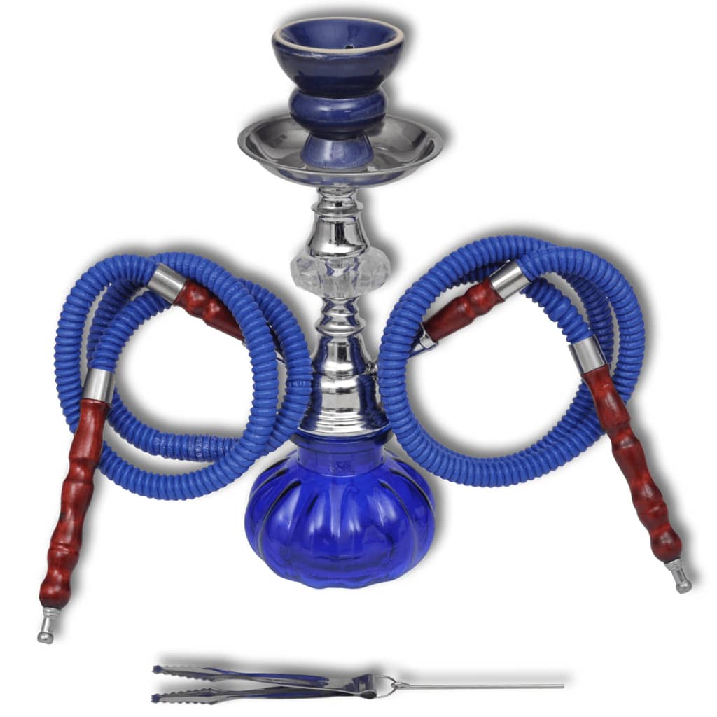 Waterpijp Shisha Met 2 Slangen Blauw