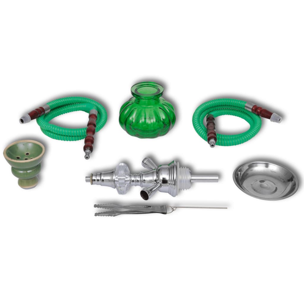 Waterpijp Shisha Met 2 Slangen Groen