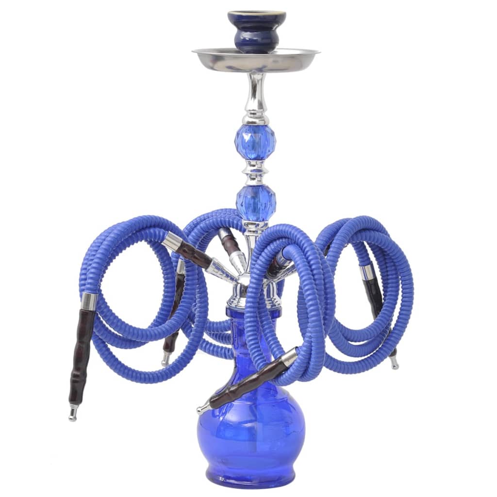 Waterpijp Shisha Met 4 Slangen Blauw