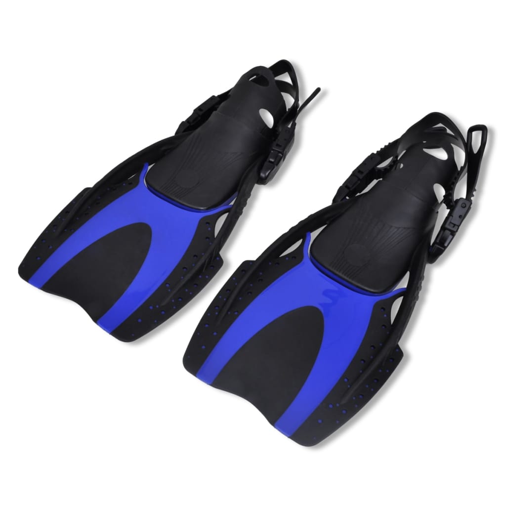 Duik En Snorkel Set Met Flippers En Bril Blauw Voor Kinderen 35-37