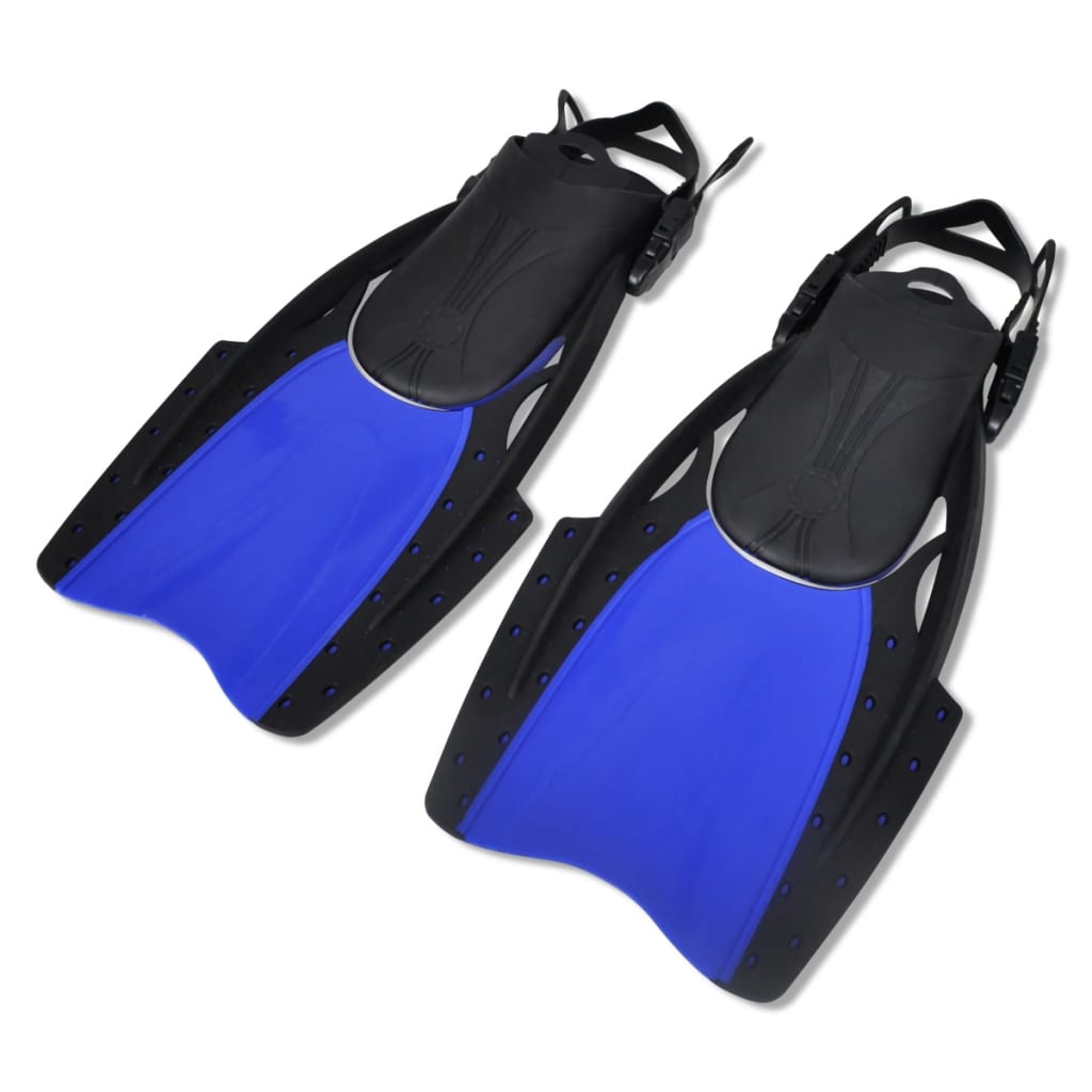 Duik En Snorkel Set Met Flippers En Bril Blauw Voor Volwassenen 38-42