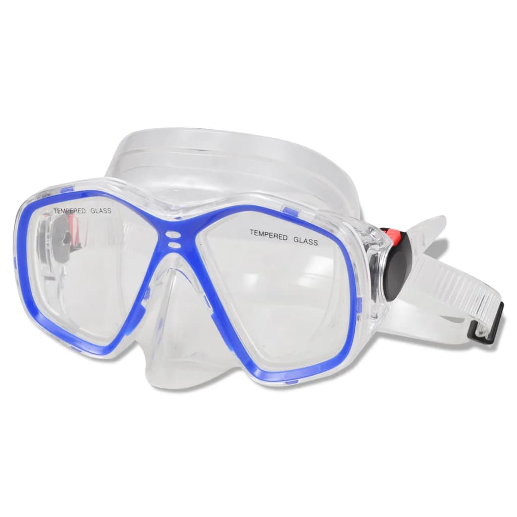 Duik En Snorkel Set Met Flippers En Bril Blauw Voor Volwassenen 38-42