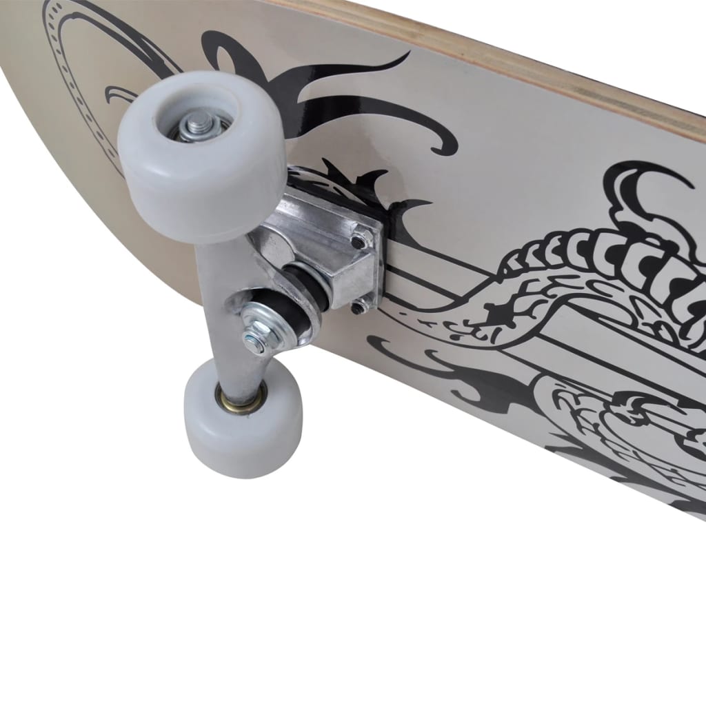 Ovaal Skateboard Met Draken Design 9-Laags Esdoorn Hout 8"