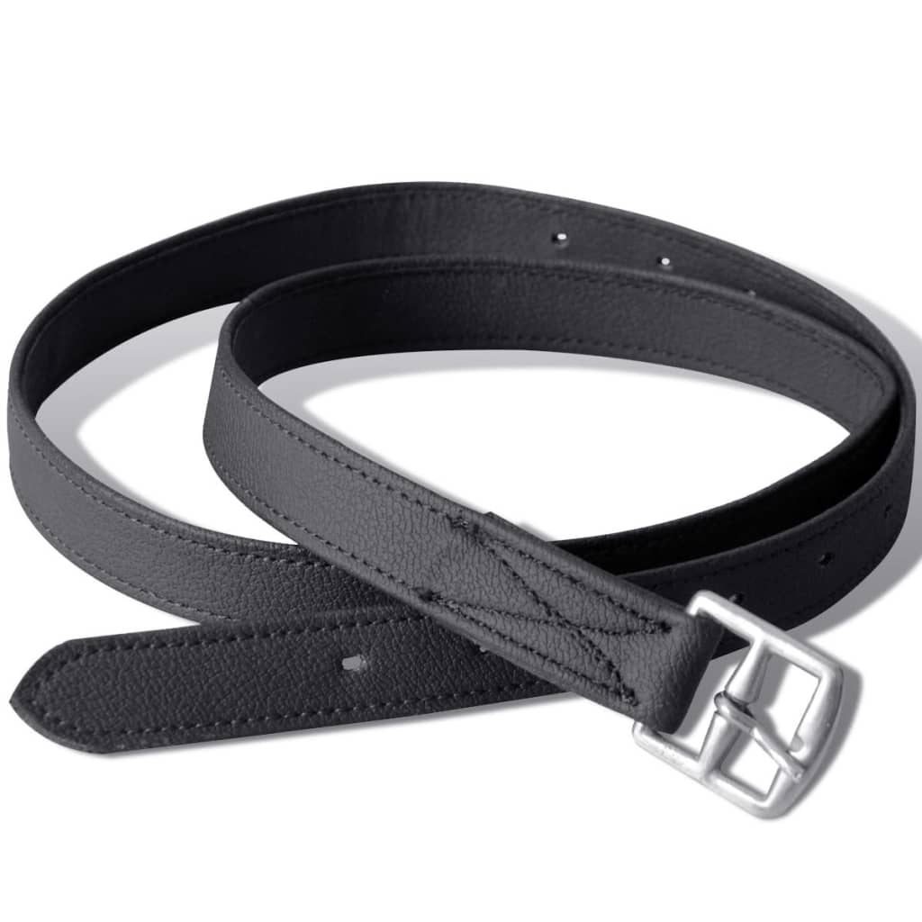 Echt Lederen Paardrijzadel 17,5" 18 Cm (5-In-1 Set, Zwart)