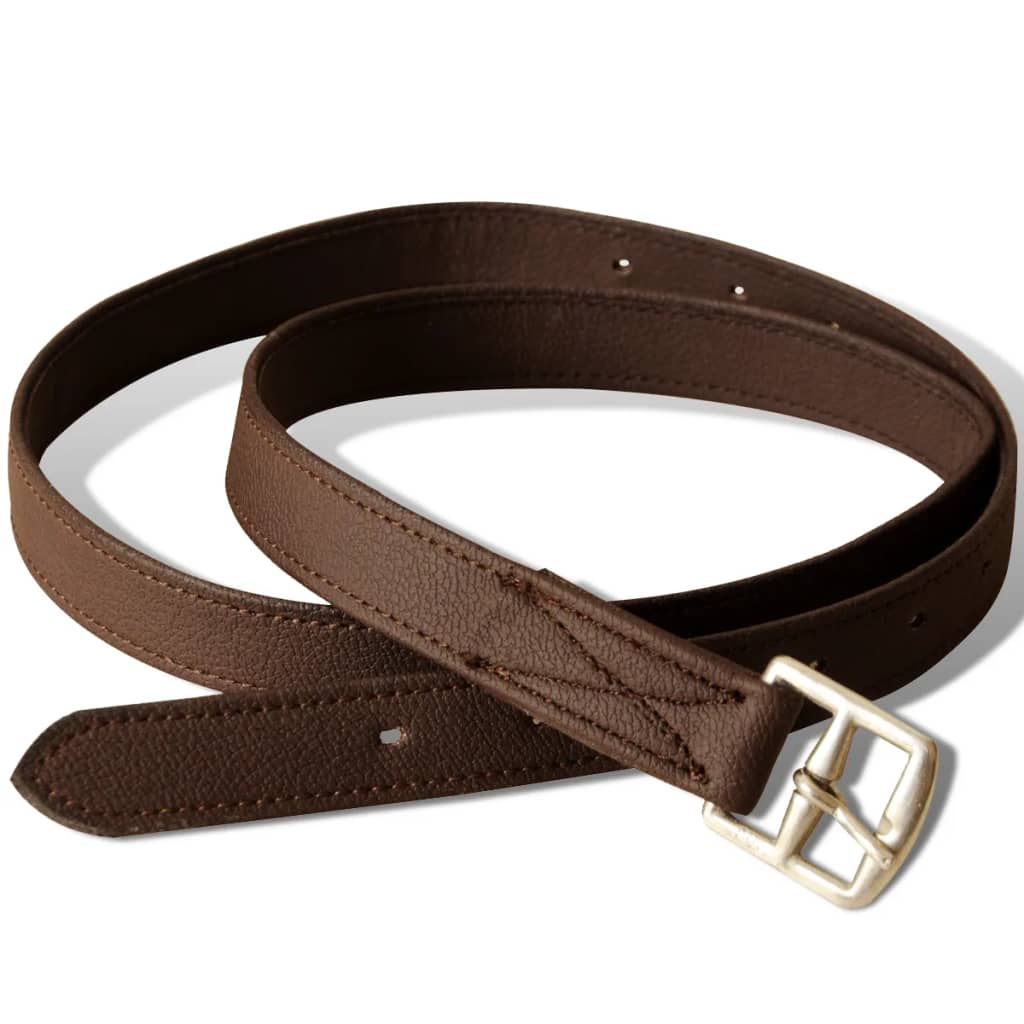 Echt Lederen Paardrijzadel 17,5" 18 Cm (5-In-1 Set, Bruin)