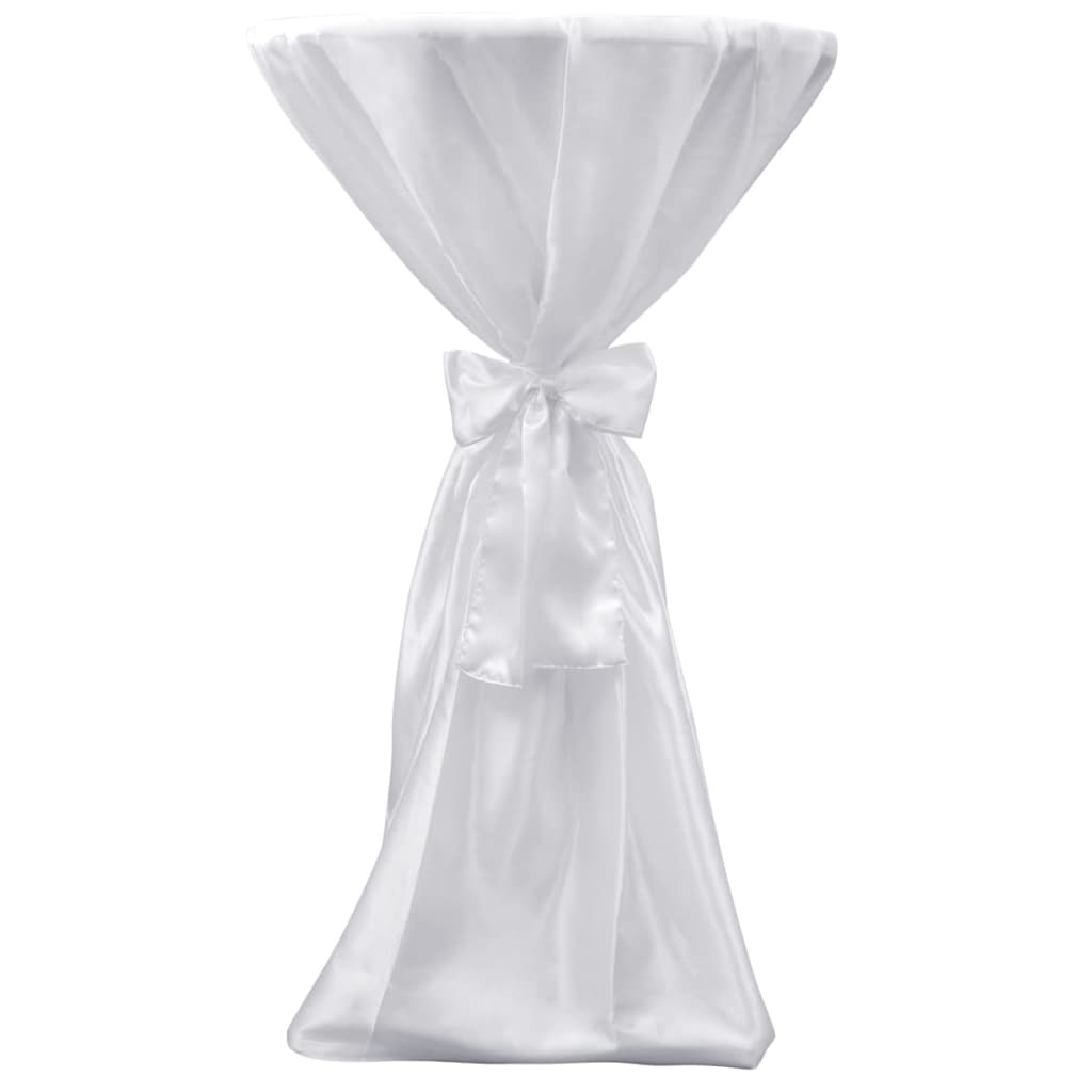 Statafelhoes Met Strik 60Cm Wit (2 Stuks)