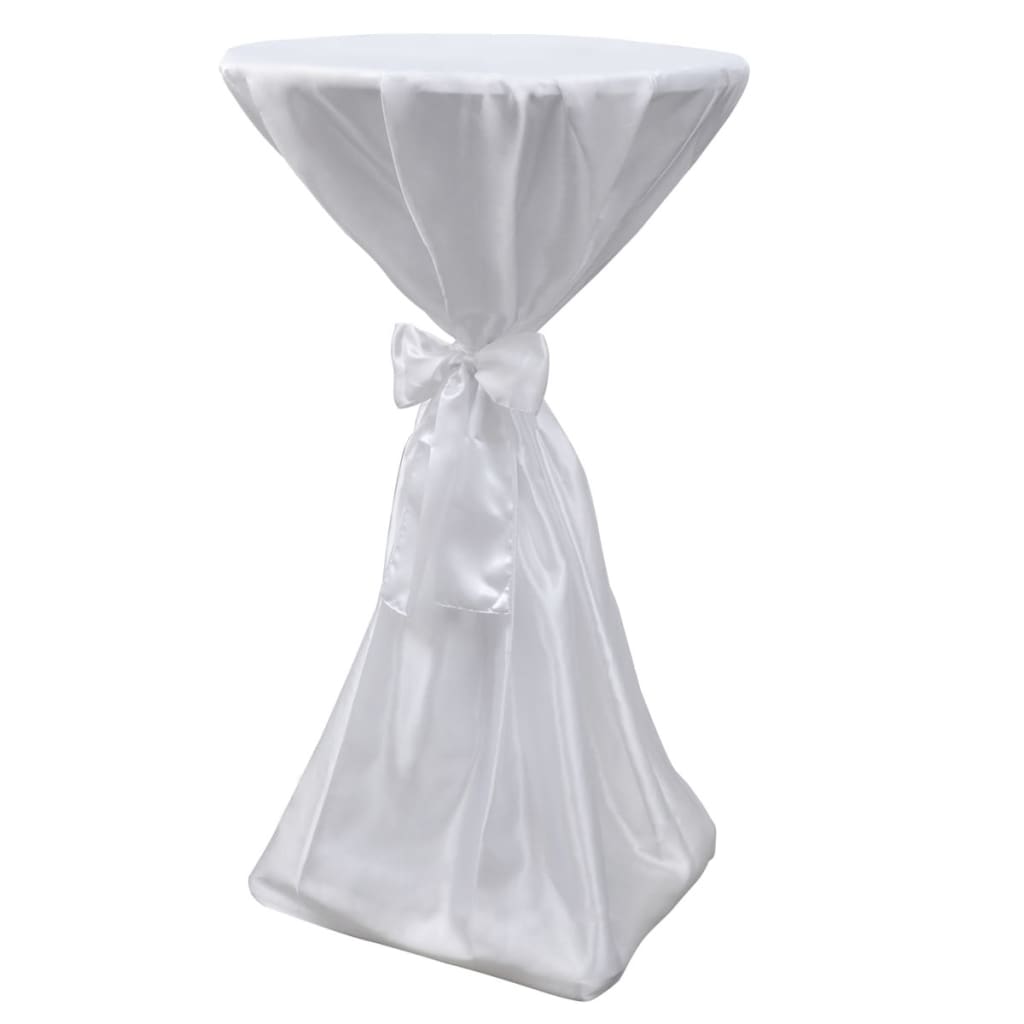 Statafelhoes Met Strik 60Cm Wit (2 Stuks)