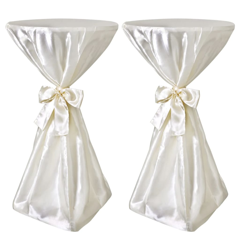 Statafelhoes Met Strik 80Cm Crème (2 Stuks)