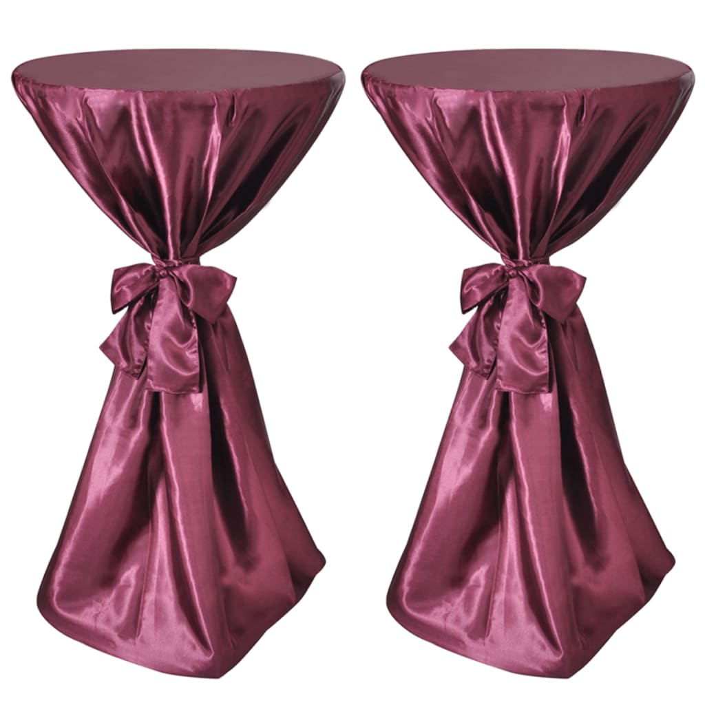 Statafelhoes Met Strik 60Cm Bordeauxrood (2 Stuks)