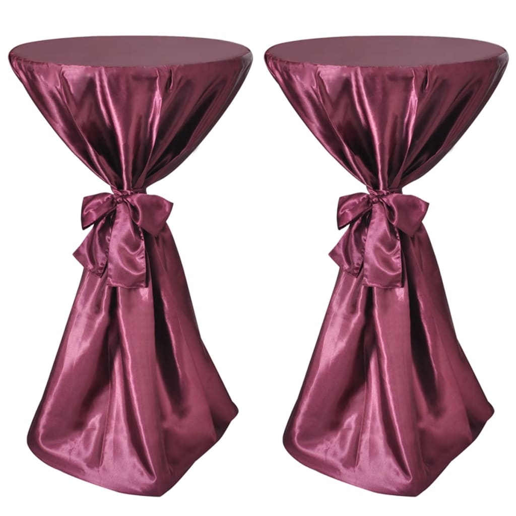 Statafelhoes Met Strik 70Cm Bordeauxrood (2 Stuks)