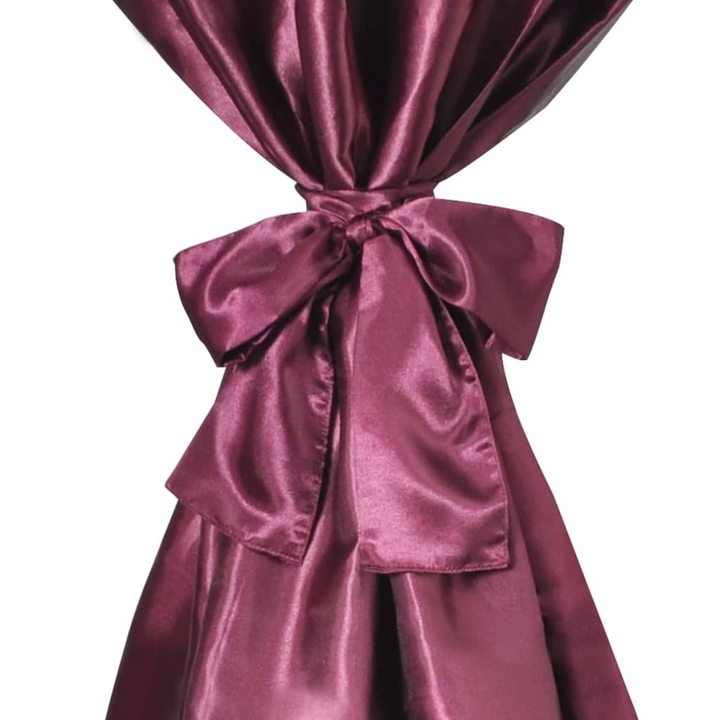 Statafelhoes Met Strik 80Cm Burgundy (2 Stuks)