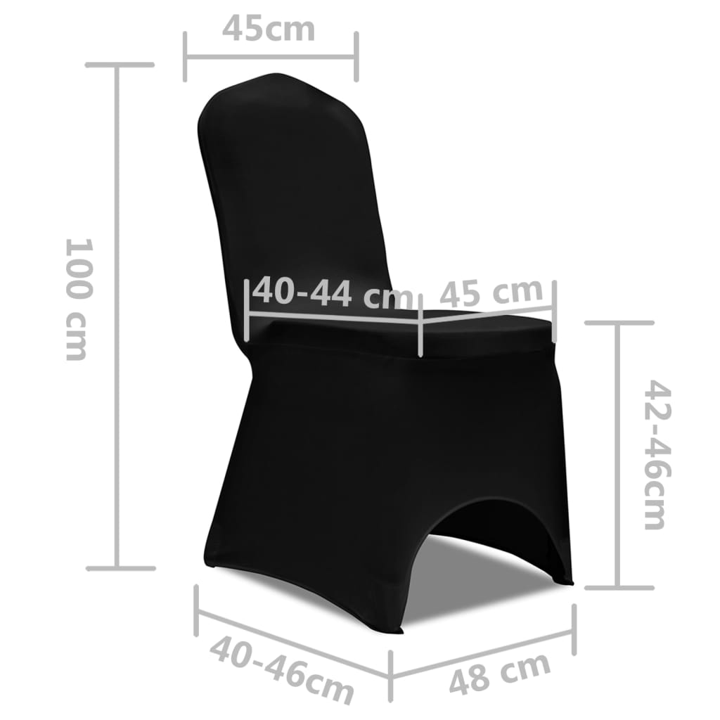 Stoelhoes Stretch Zwart (6 Stuks)