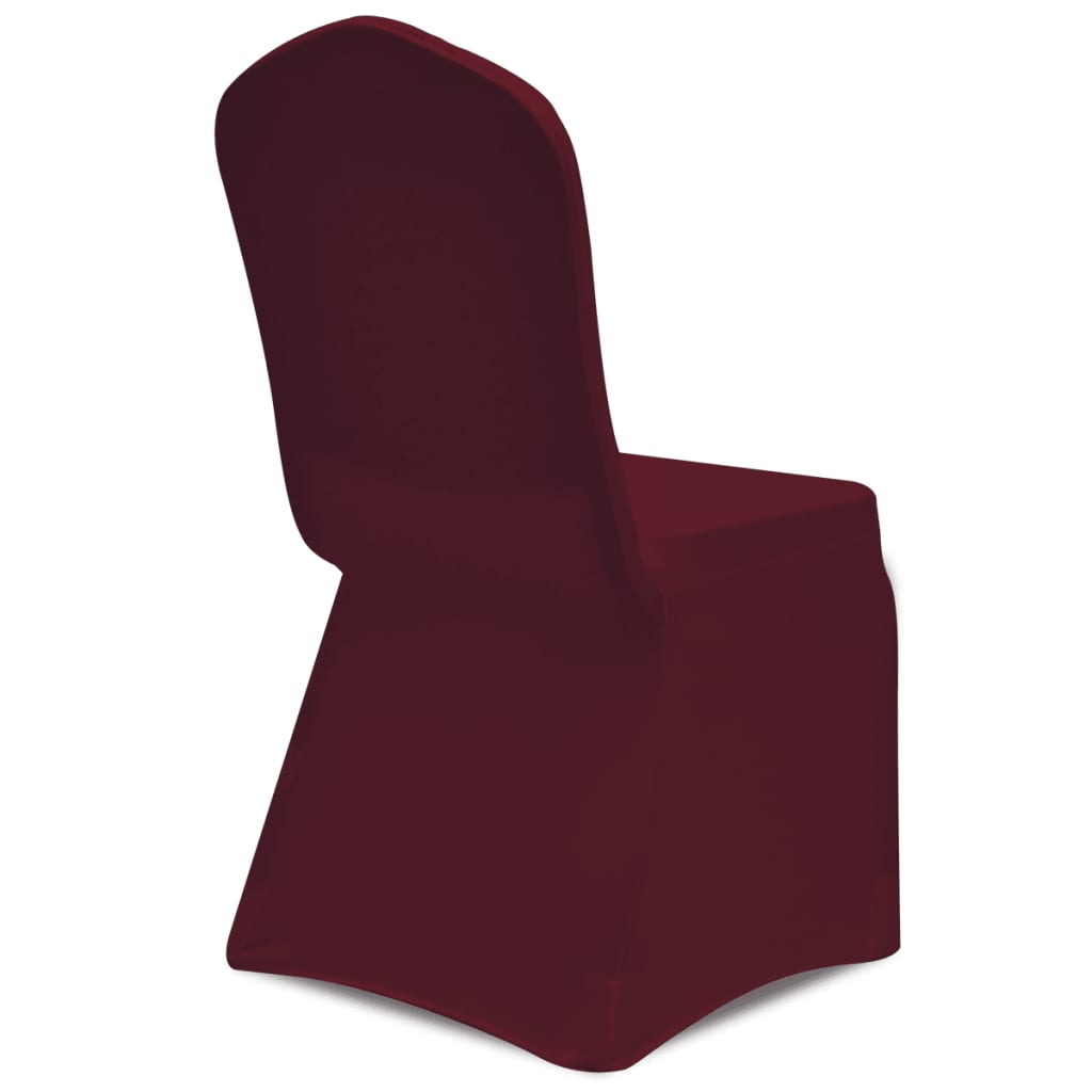 Stoelhoes Stretch Bordeauxrood (6 Stuks)