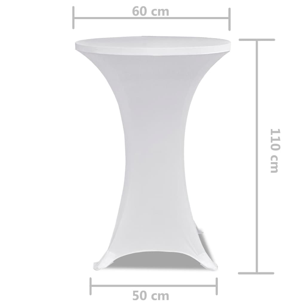 Statafelhoes Stretch Ø60Cm Wit (2 Stuks)