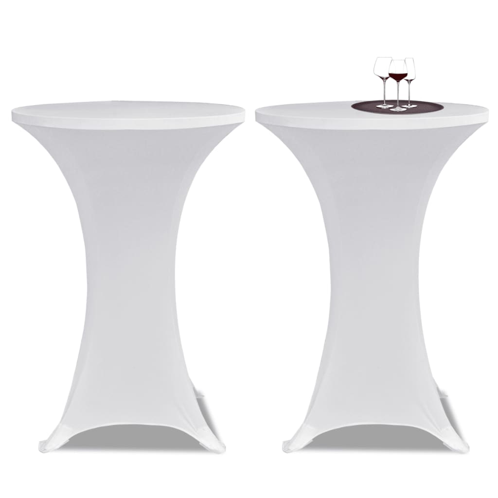 Statafelhoes Stretch Ø60Cm Wit (2 Stuks)