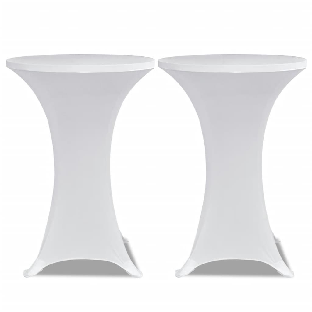 Statafelhoes Stretch Ø80Cm Wit (2 Stuks)