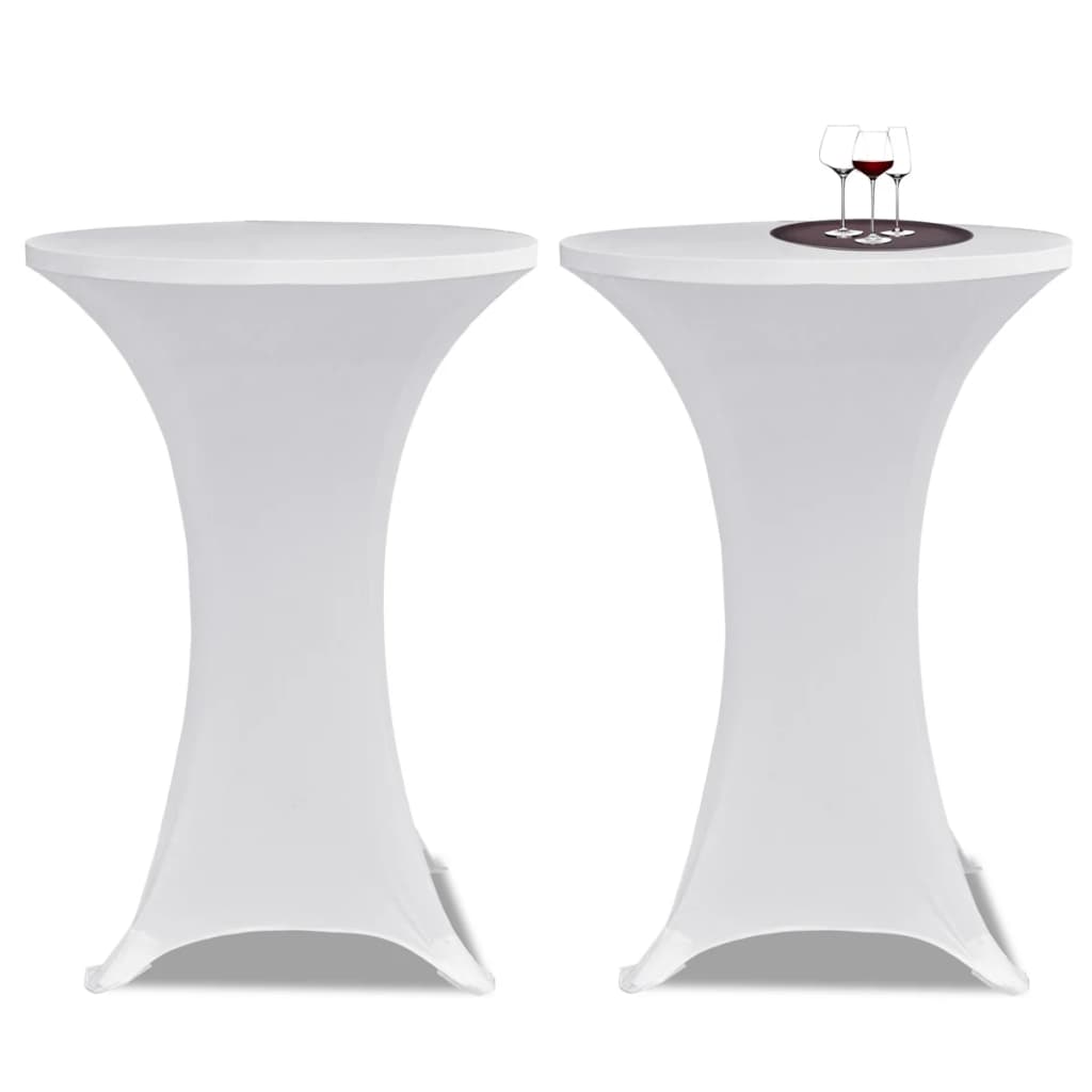 Statafelhoes Stretch Ø80Cm Wit (2 Stuks)