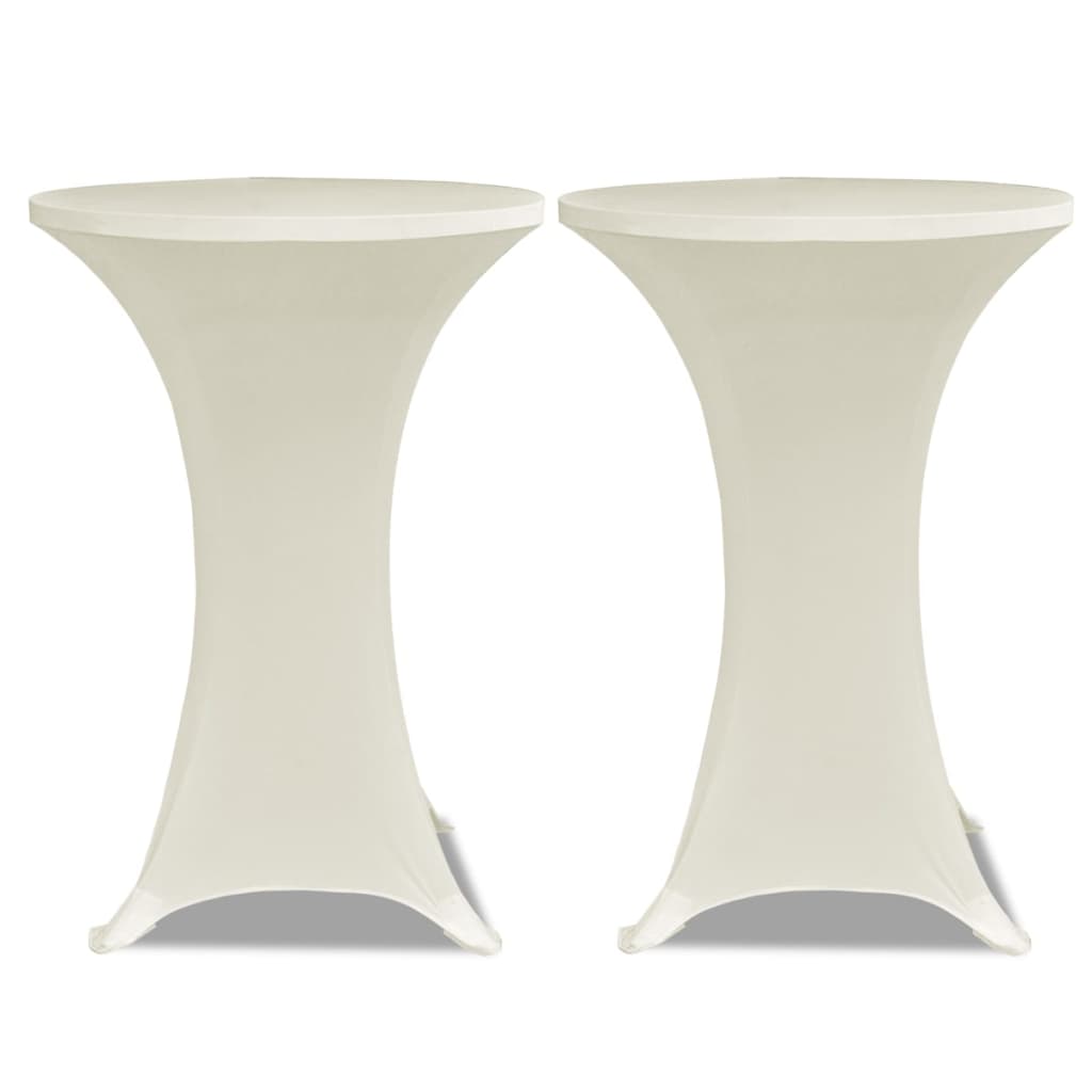 Statafelhoes Stretch Ø80Cm Crème (2 Stuks)