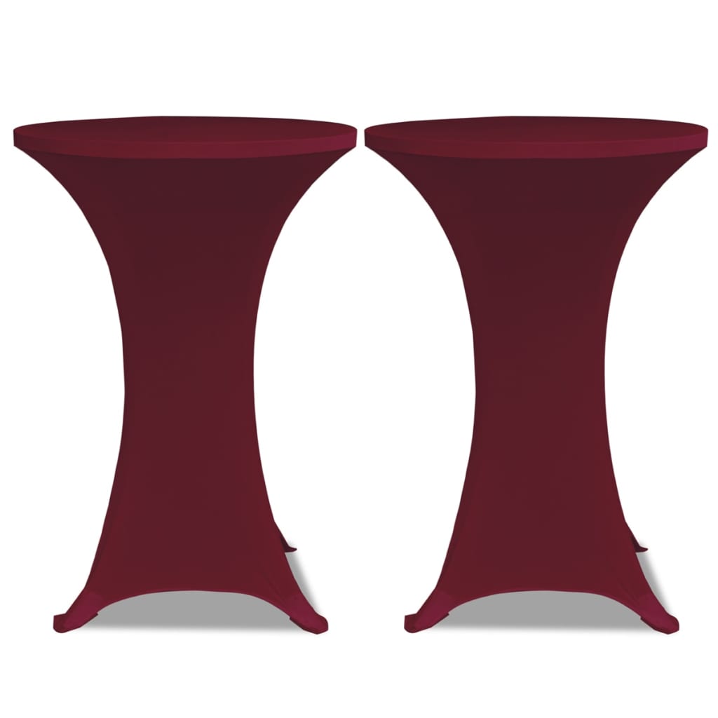 Statafelhoes Stretch Ø70Cm Bordeauxrood (2 Stuks)
