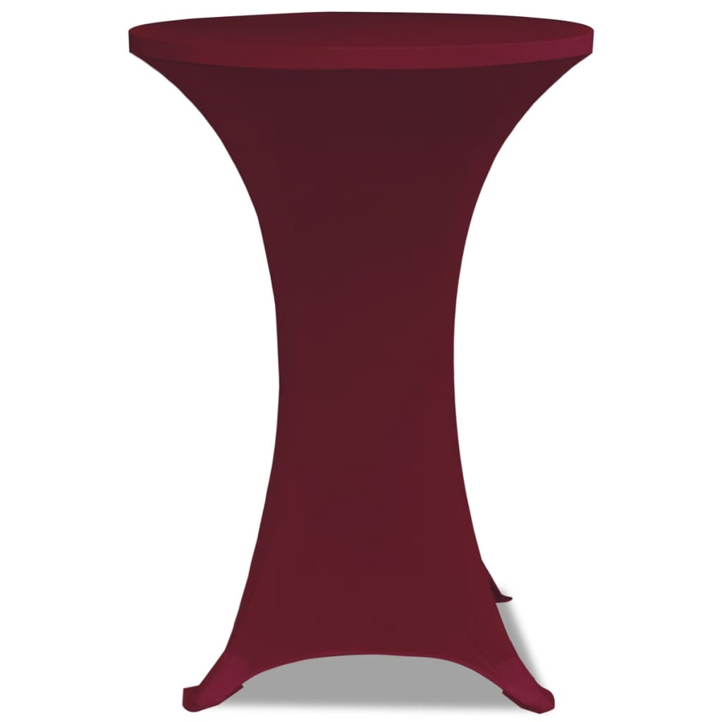 Statafelhoes Stretch Ø70Cm Bordeauxrood (2 Stuks)