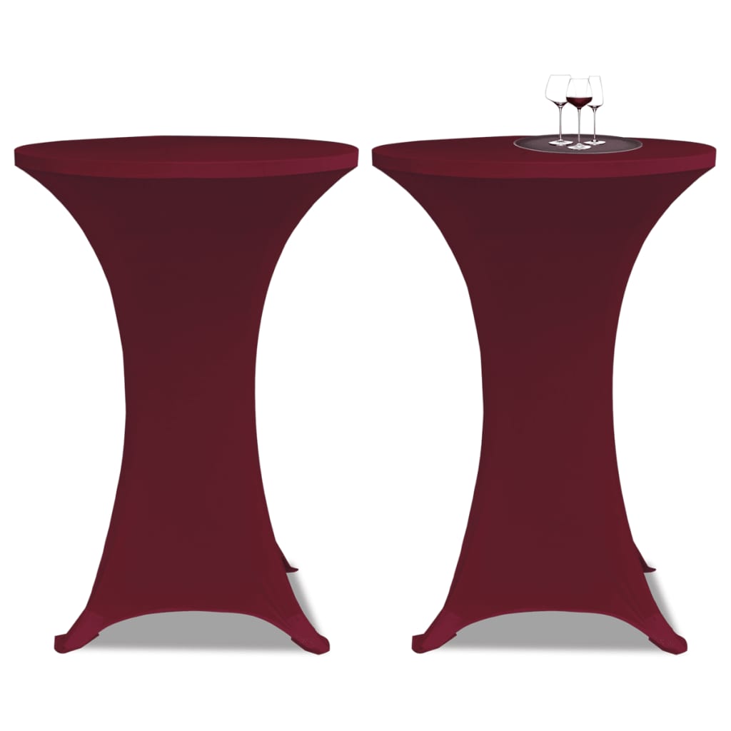 Statafelhoes Stretch Ø70Cm Bordeauxrood (2 Stuks)