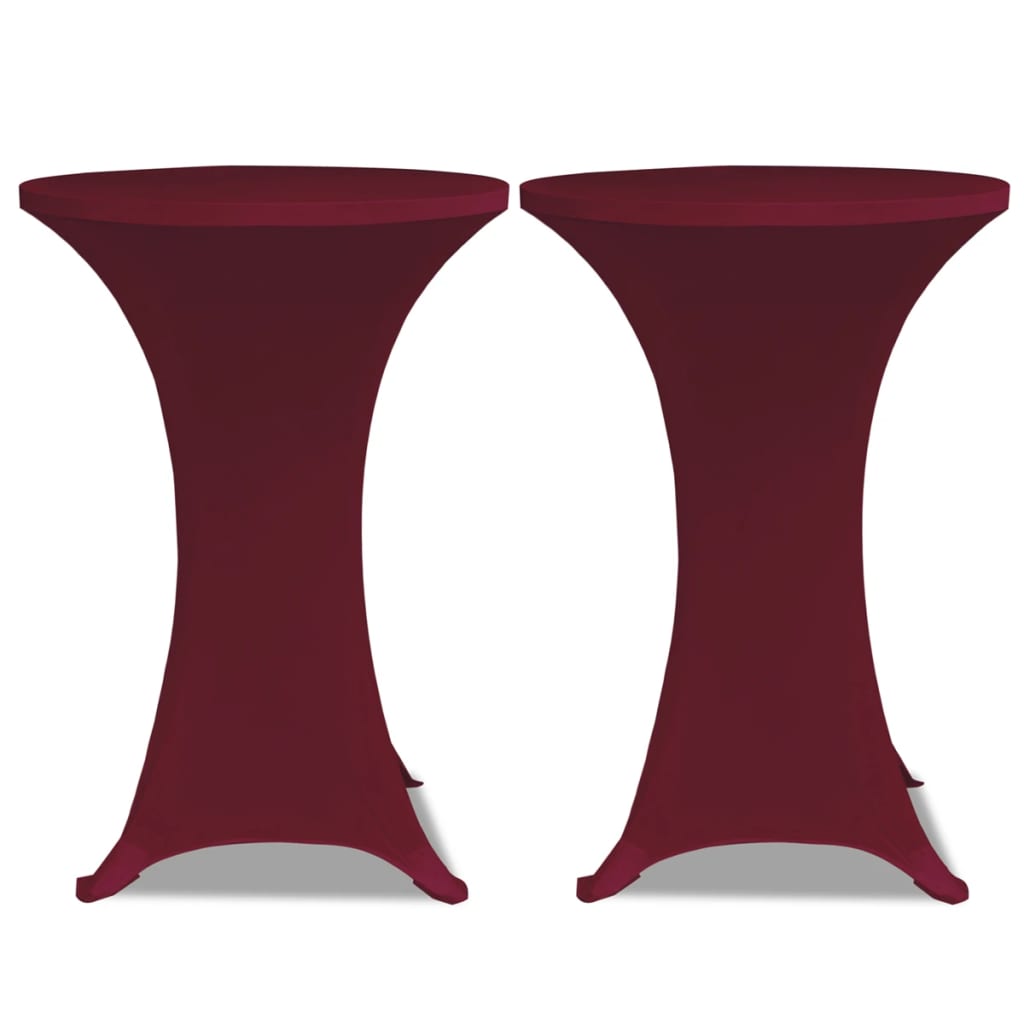 Statafelhoes Stretch Ø80Cm Bordeauxrood (2 Stuks)