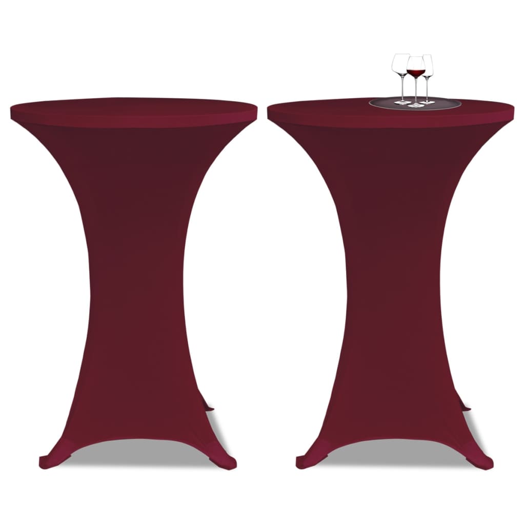 Statafelhoes Stretch Ø80Cm Bordeauxrood (2 Stuks)
