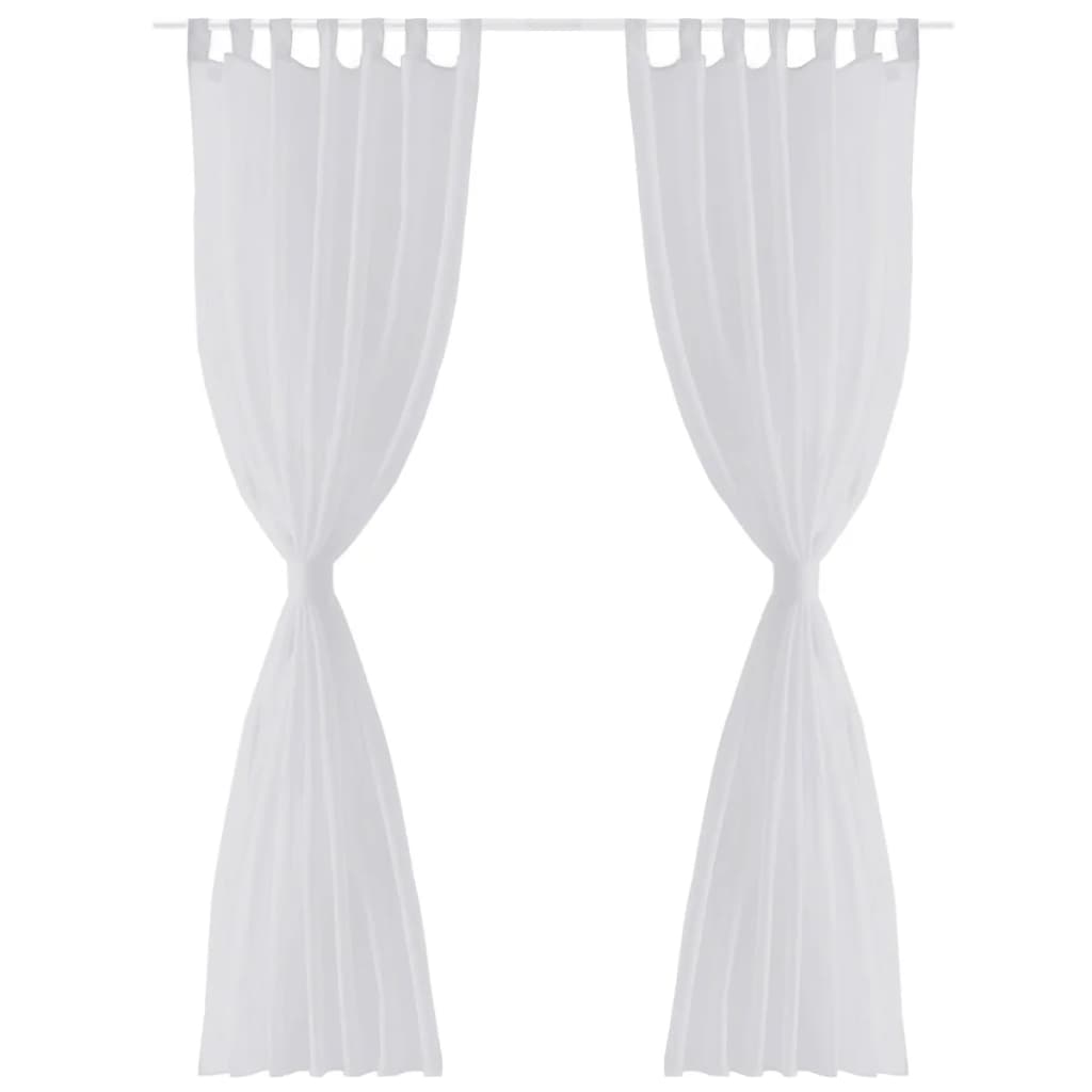 Witte Vitrage 140 X 225 Cm 2 Stuks