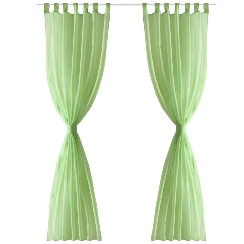 Gordijn Appelgroen 140X175 Cm (2 Stuks)
