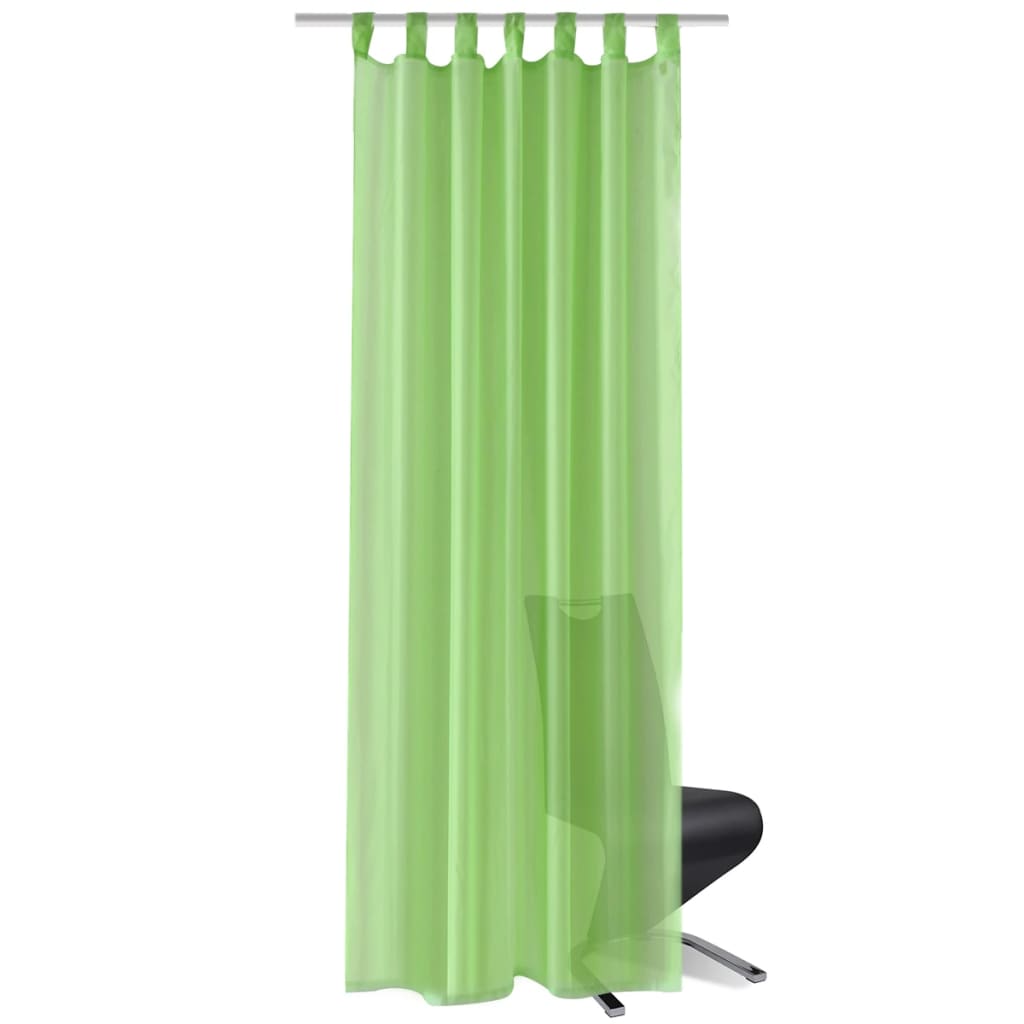Gordijn Appelgroen 140X245 Cm (2 Stuks)
