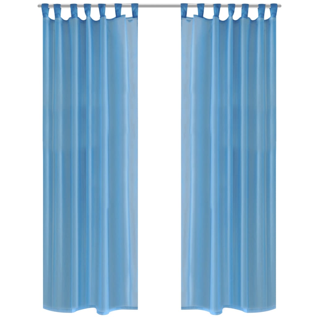 Gordijn Turquoise 140X175 Cm (2 Stuks)