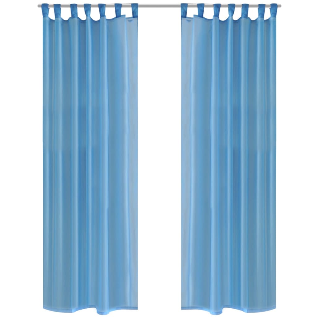 Gordijn Turquoise 140X225 Cm (2 Stuks)