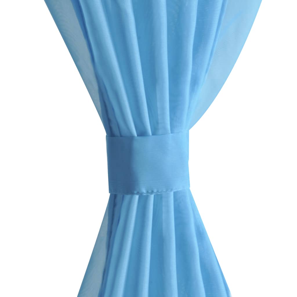 Turquoise Vitrage 140 X 245 Cm 2 Stuks