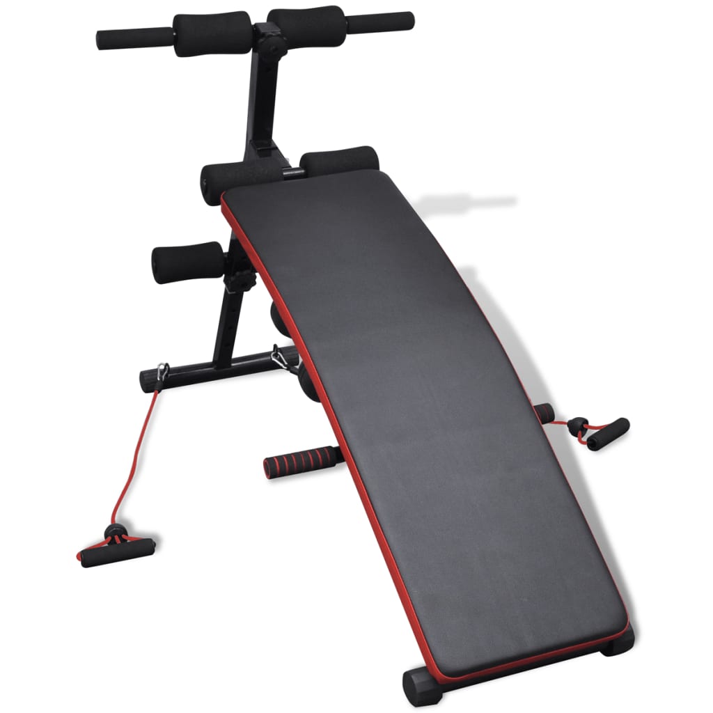 Sit-Up Bankje Met 3 Kg Dumbbells Verstelbaar