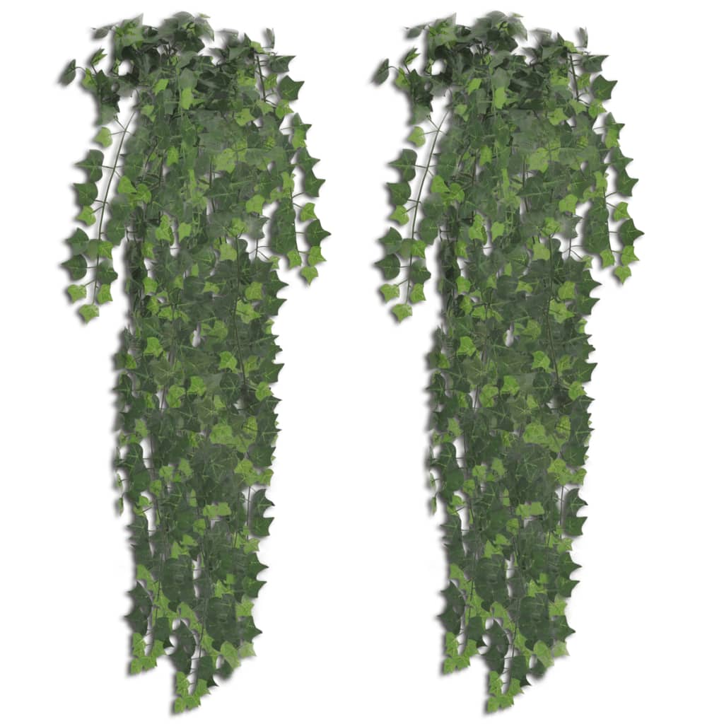 Kunstplanten 2 St Klimop 90 Cm Groen