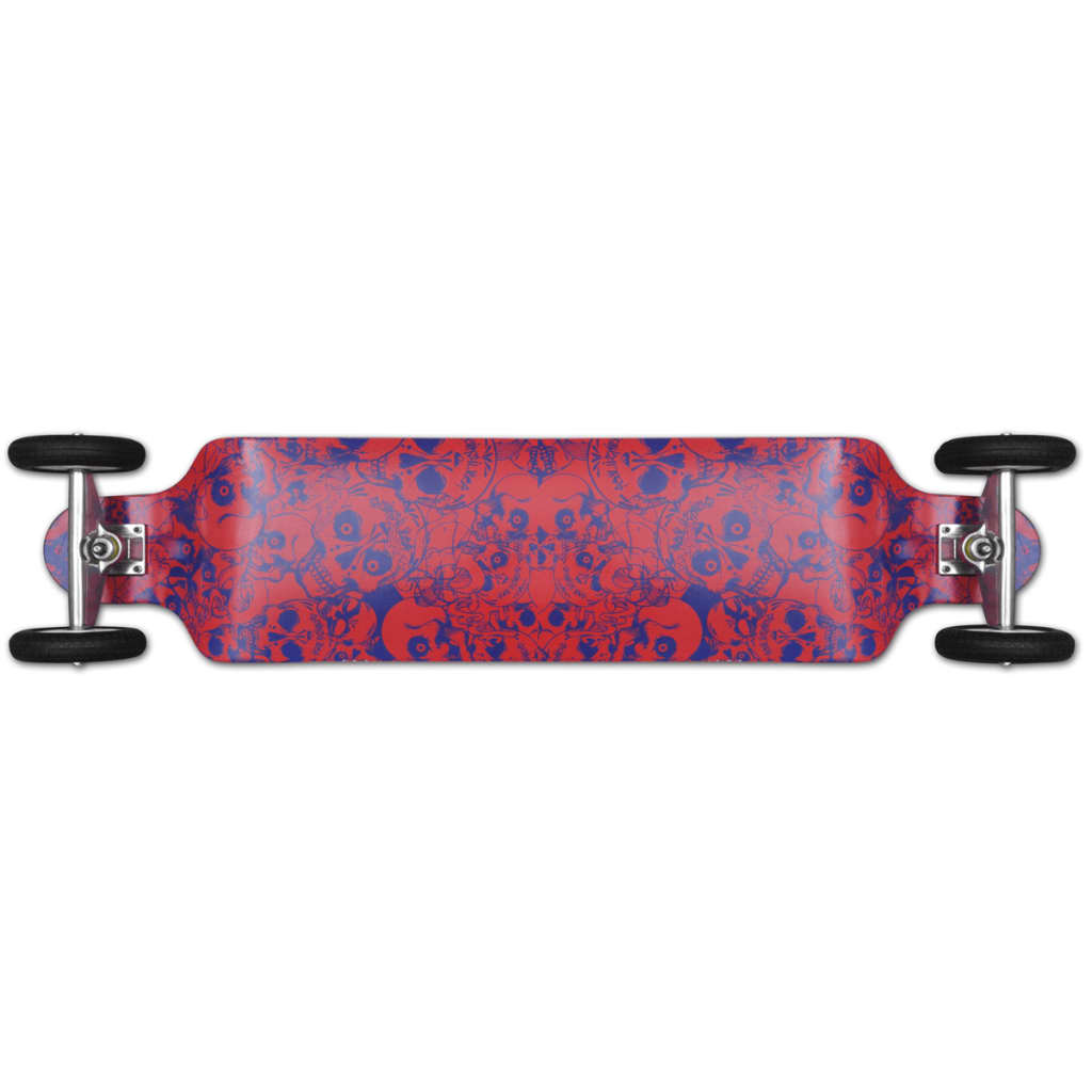 Longboard Drop-Down Met Grote Wielen (Rood / 103 Cm)