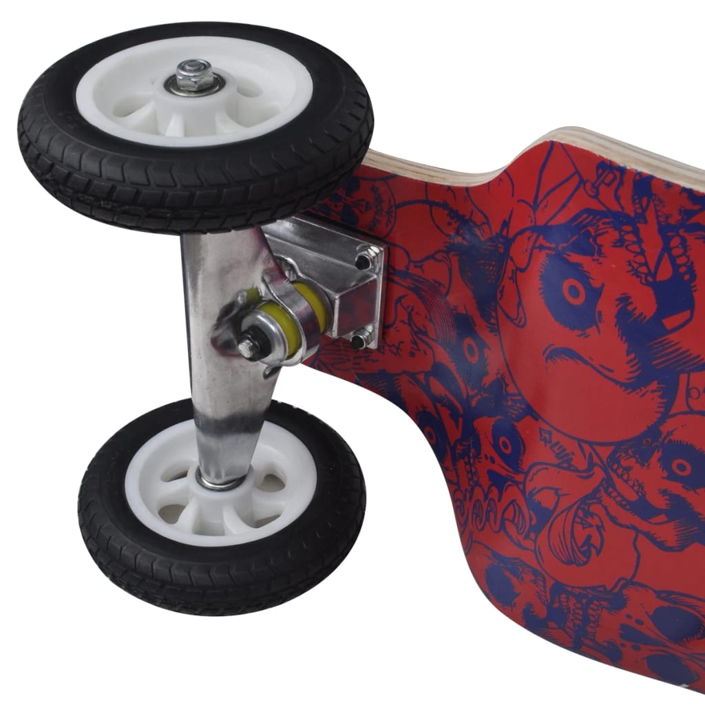 Longboard Drop-Down Met Grote Wielen (Rood / 103 Cm)