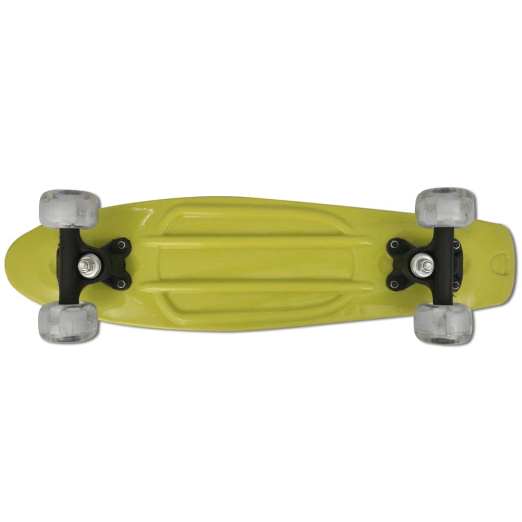 Pennyboard Retro Met Led-Wielen (Geel)