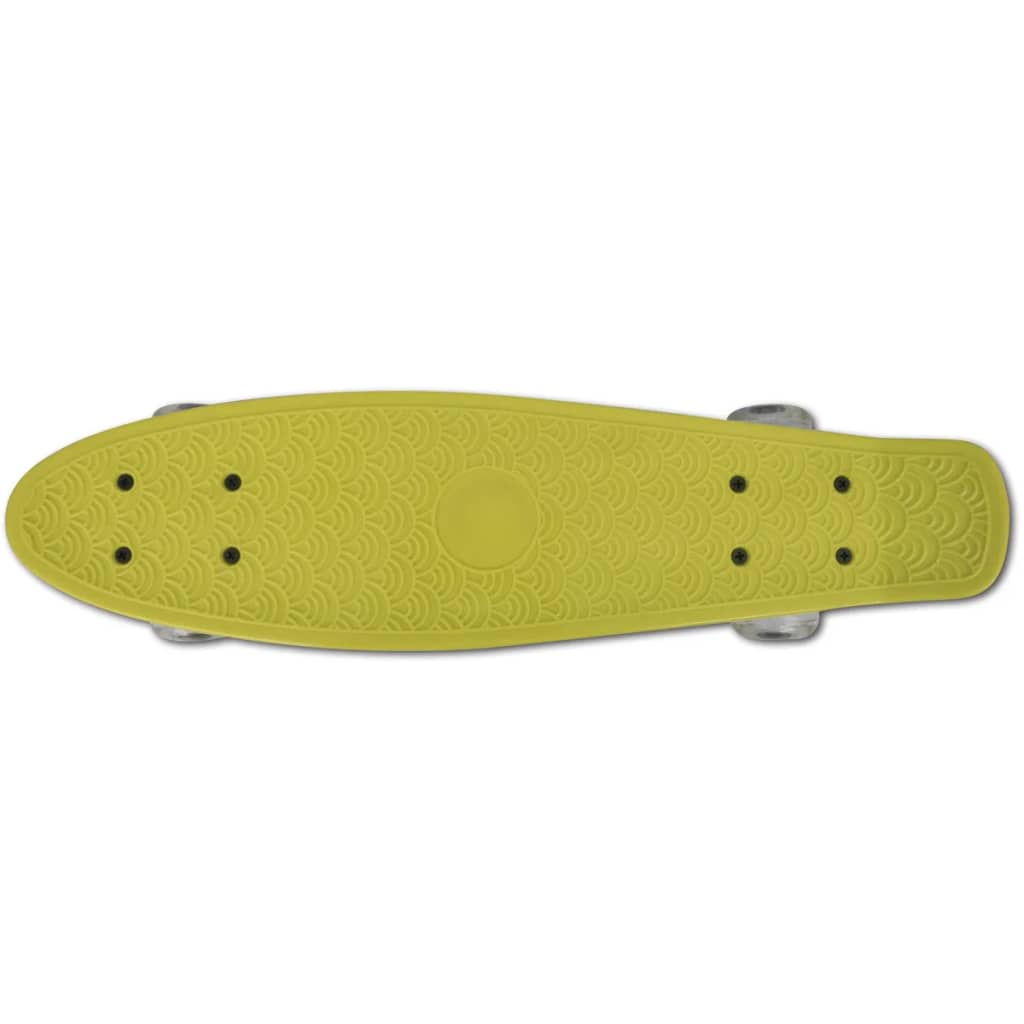 Pennyboard Retro Met Led-Wielen (Geel)