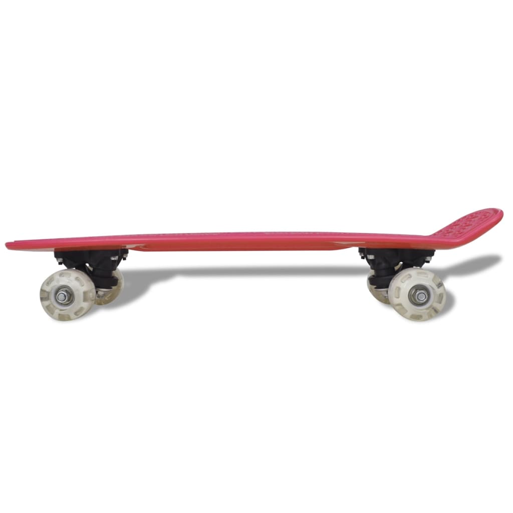 Penny Board Retro Met Led-Wielen Rood